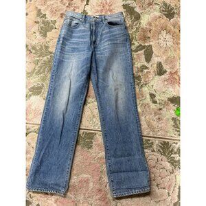 SLVRLAKE London Jeans Womens 30/31 Blue Straight Leg High-Rise Denim Made in USA